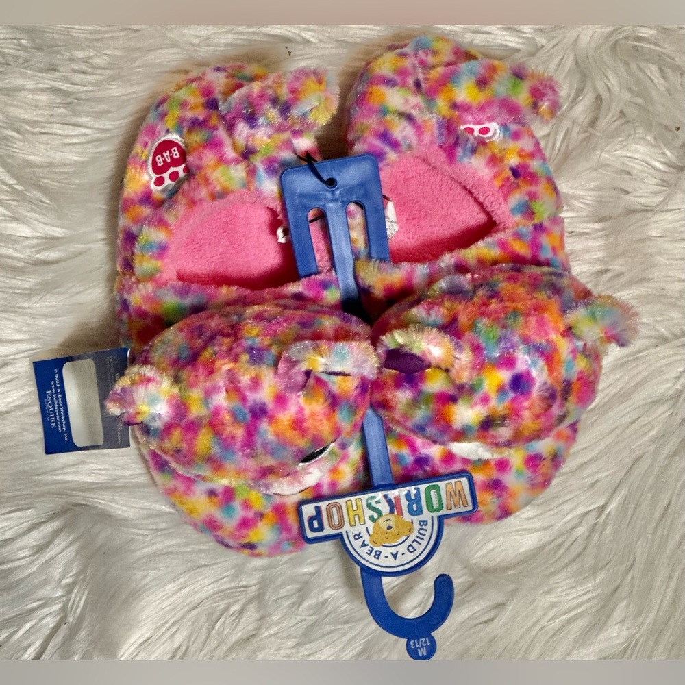 Colorful bear slippers